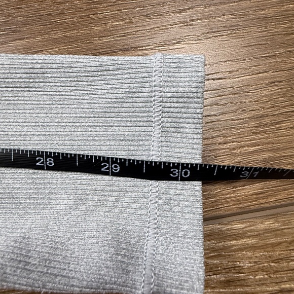 Athleta Girl High Rise Softluxe Tight, Gray Leggings, Ribbed Detail M 8-10 - Picture 8 of 9